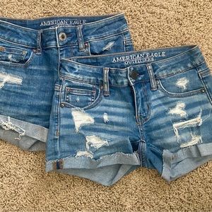 2 AMERICAN EAGLE OUTFITTERS shorts. size 00, size 0